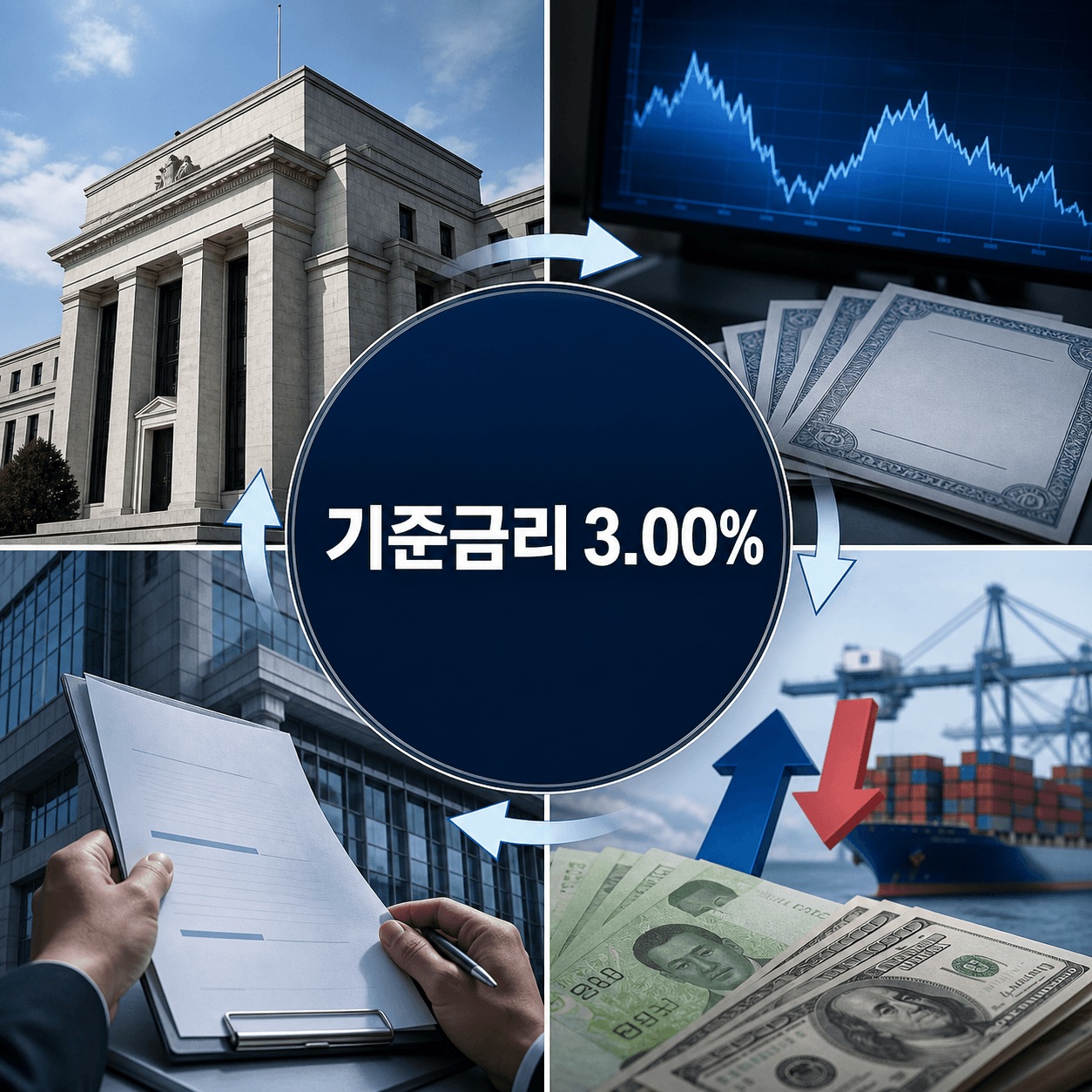 한국은행 기준금리 3.00% 복귀, 국채금리·가계대출·원달러 환율에 전달되는 순서